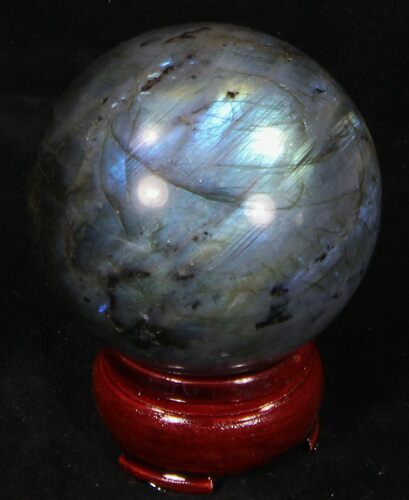 Flashy Labradorite Sphere - Great Color Play #32053